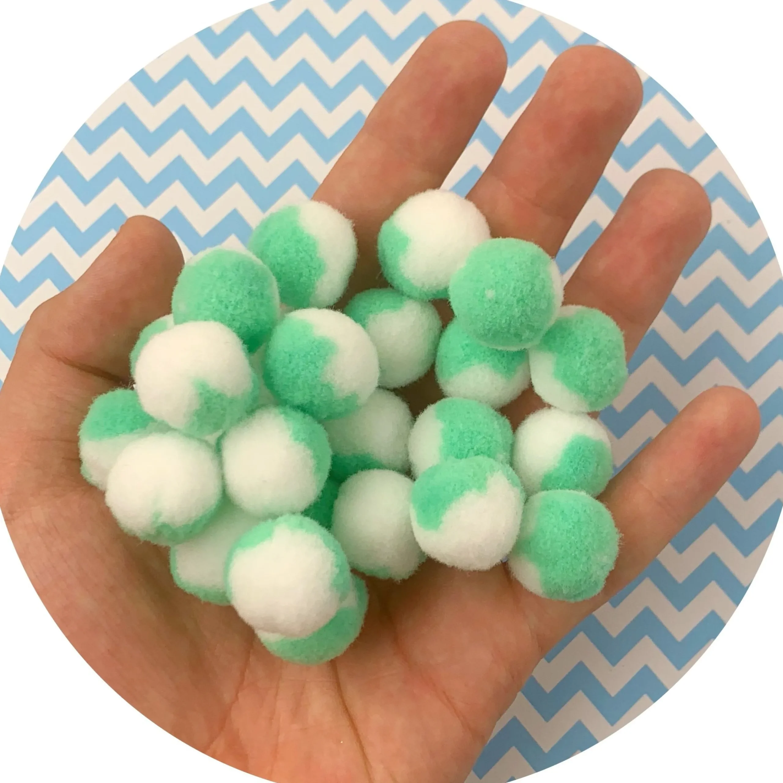 Duo Colored Pom Poms