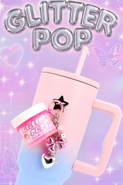 Glitter Pop! Travel Slime Charm Keychain Dope Slimes x CharCharms Collab