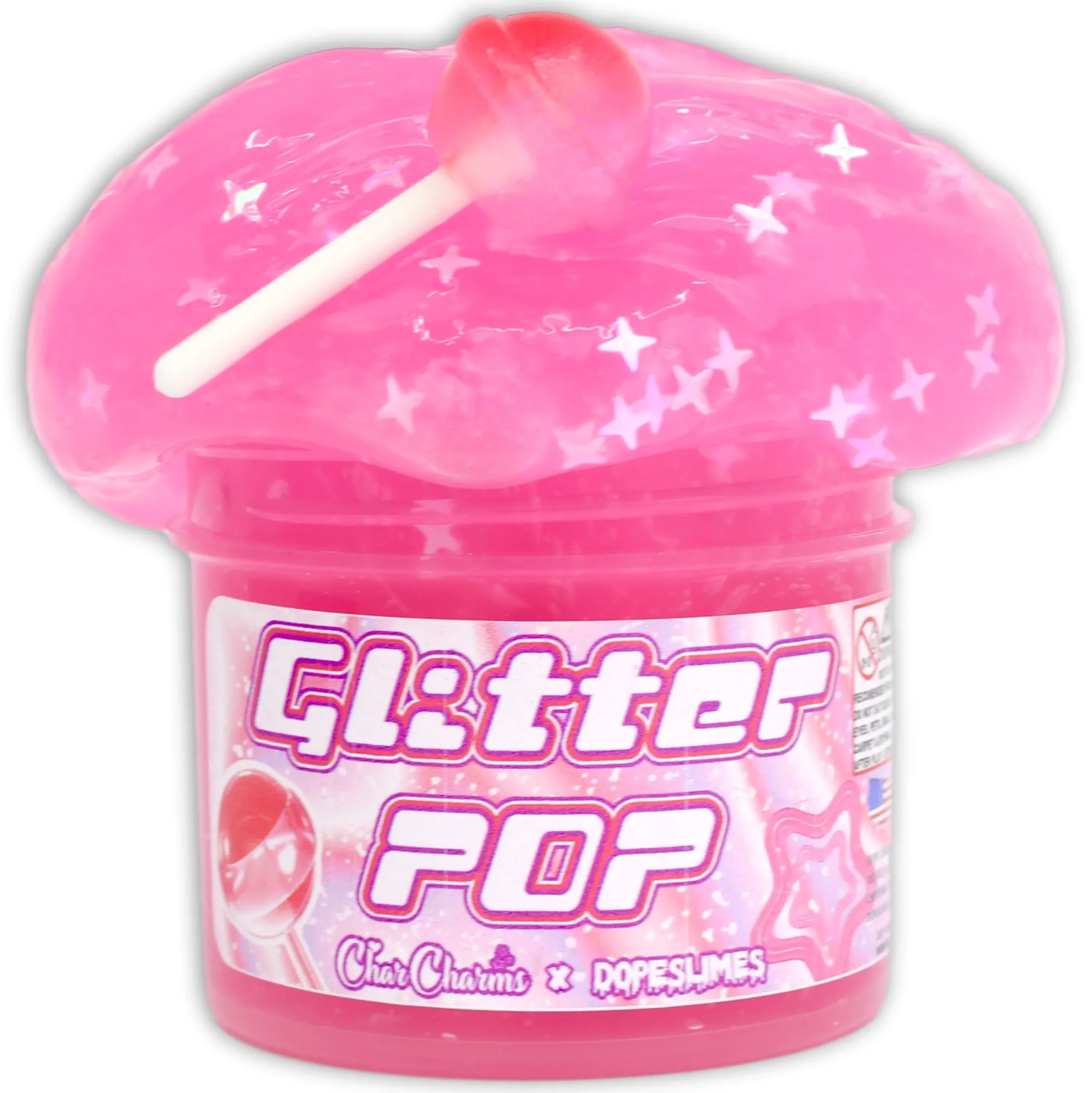 Glitter Pop! Travel Slime Charm Keychain Dope Slimes x CharCharms Collab