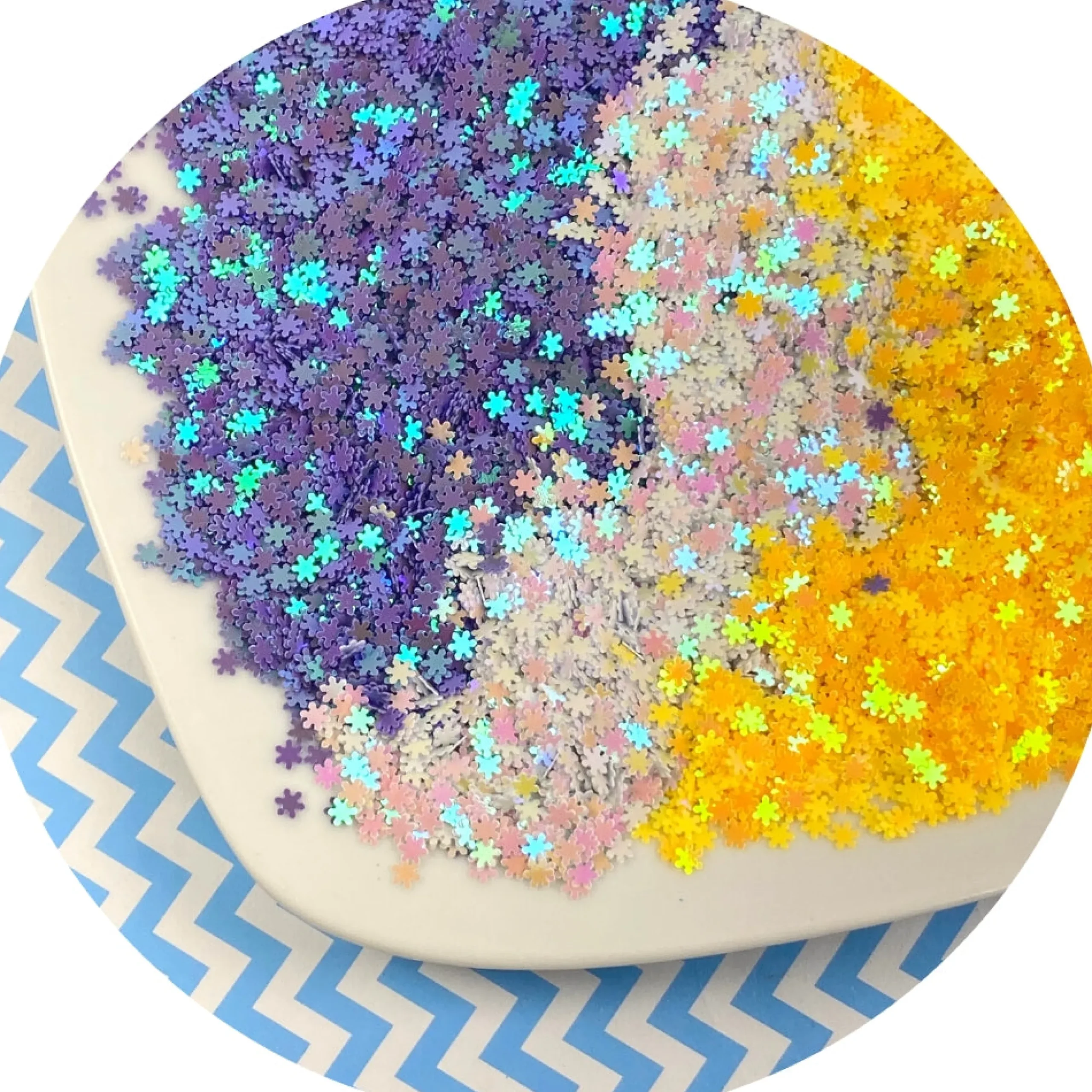 Holographic Snow Flakes - 3 colors!