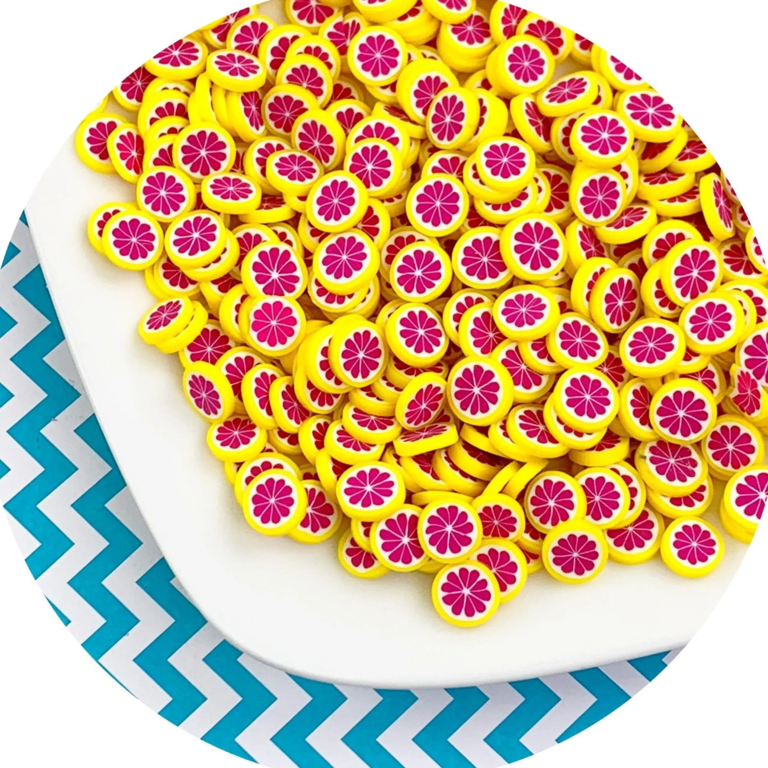 Jumbo Grapefruit Fimo Slices