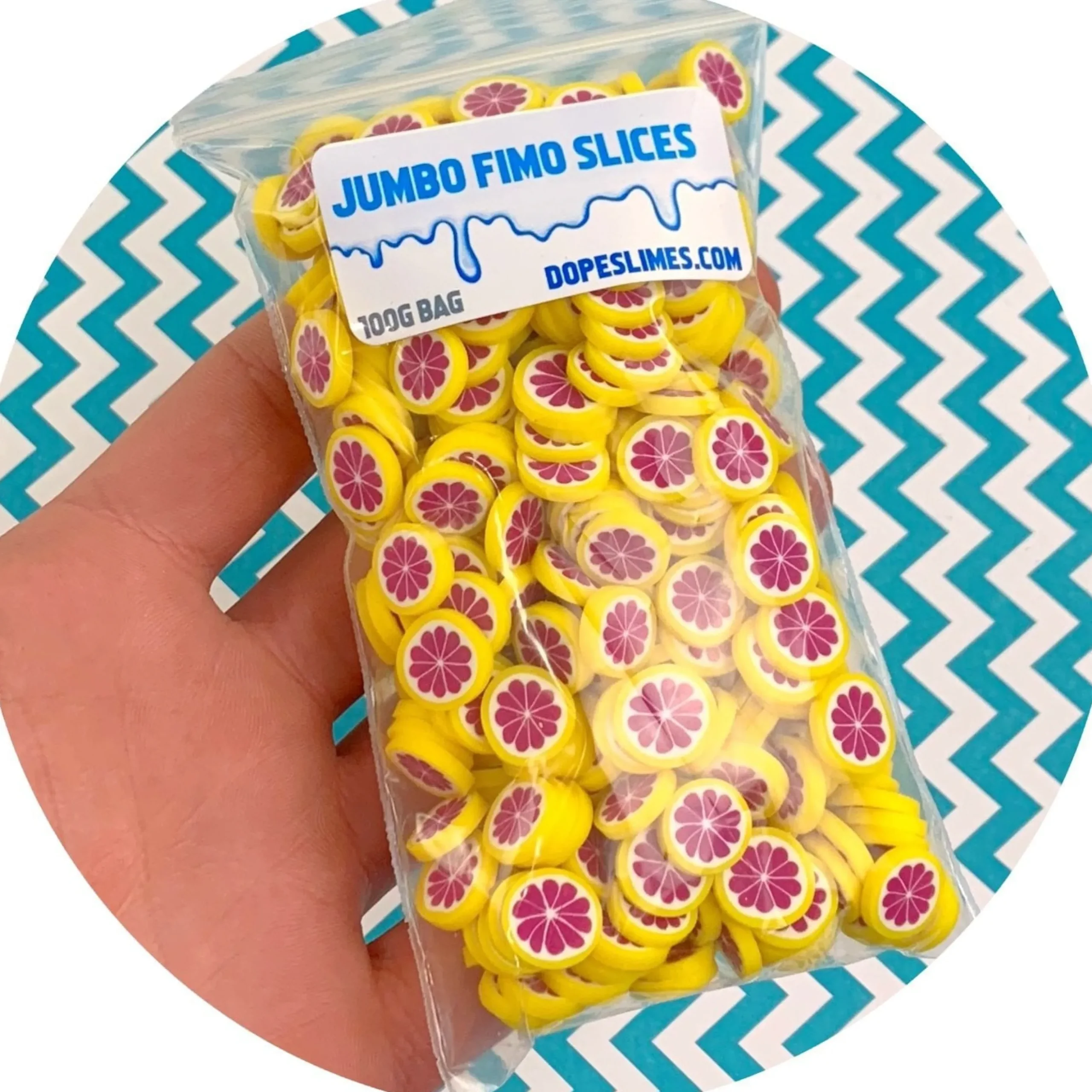 Jumbo Grapefruit Fimo Slices