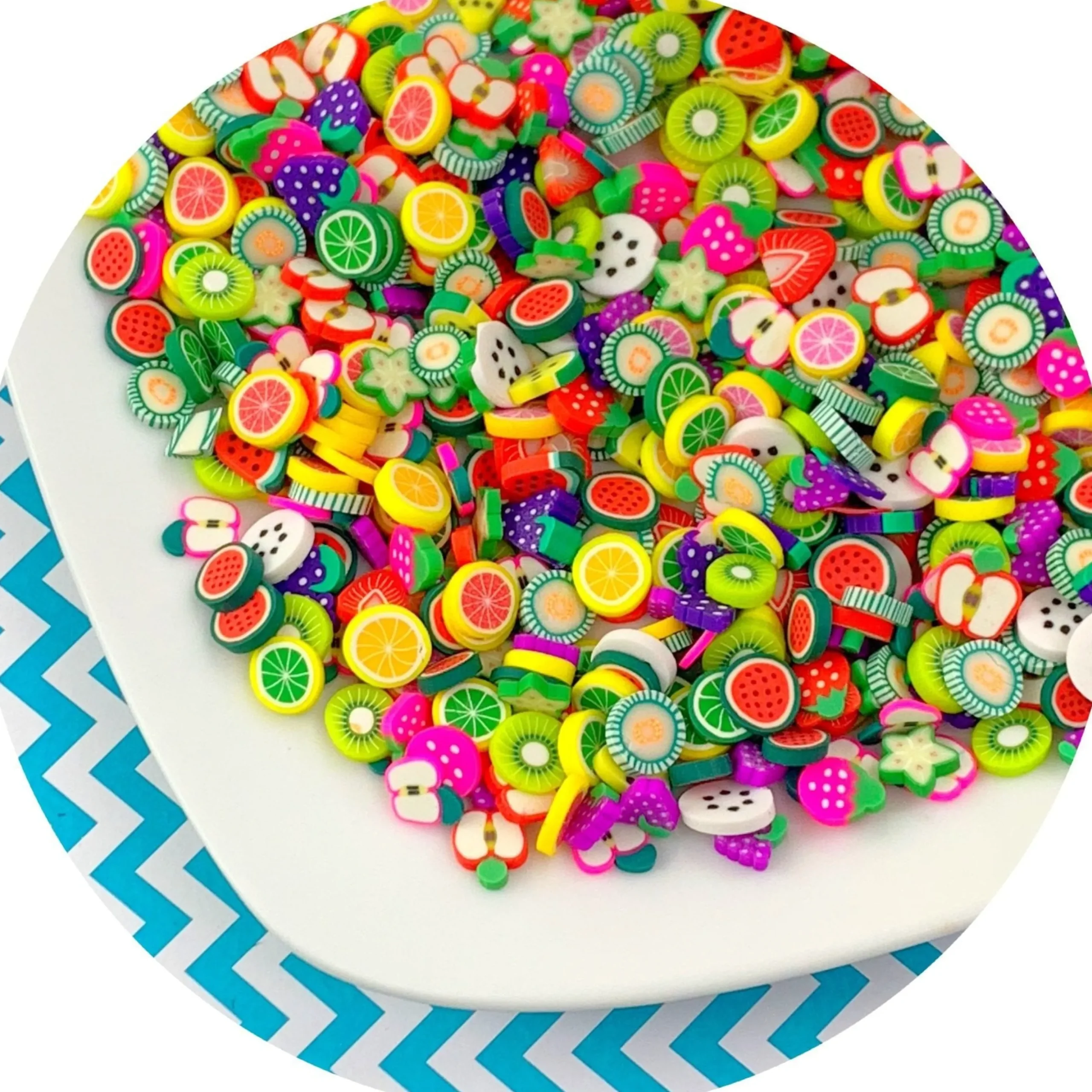 Jumbo Mixed Fruit Fimo Slices