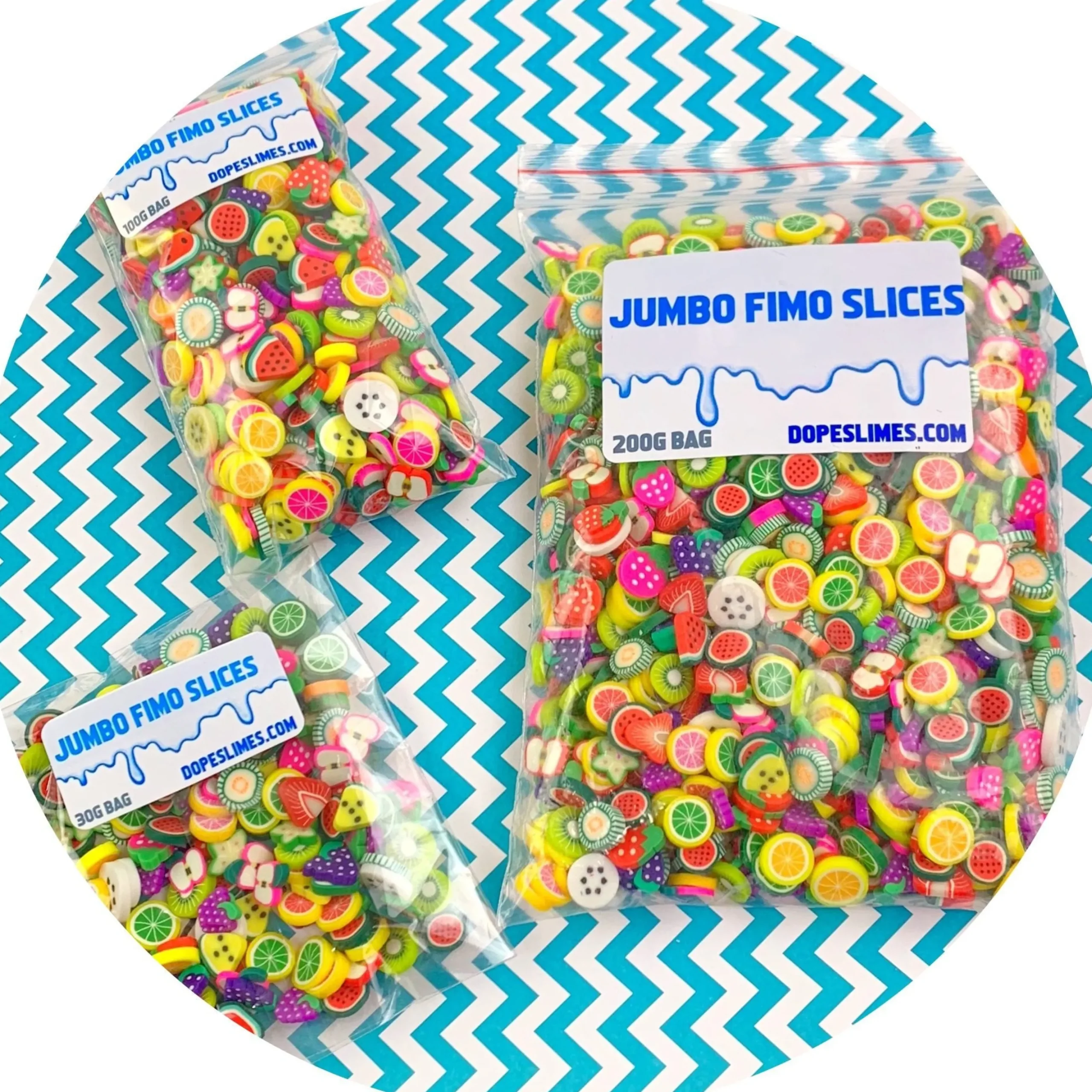 Jumbo Mixed Fruit Fimo Slices