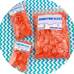 Jumbo Orange Fruit Fimo Slices