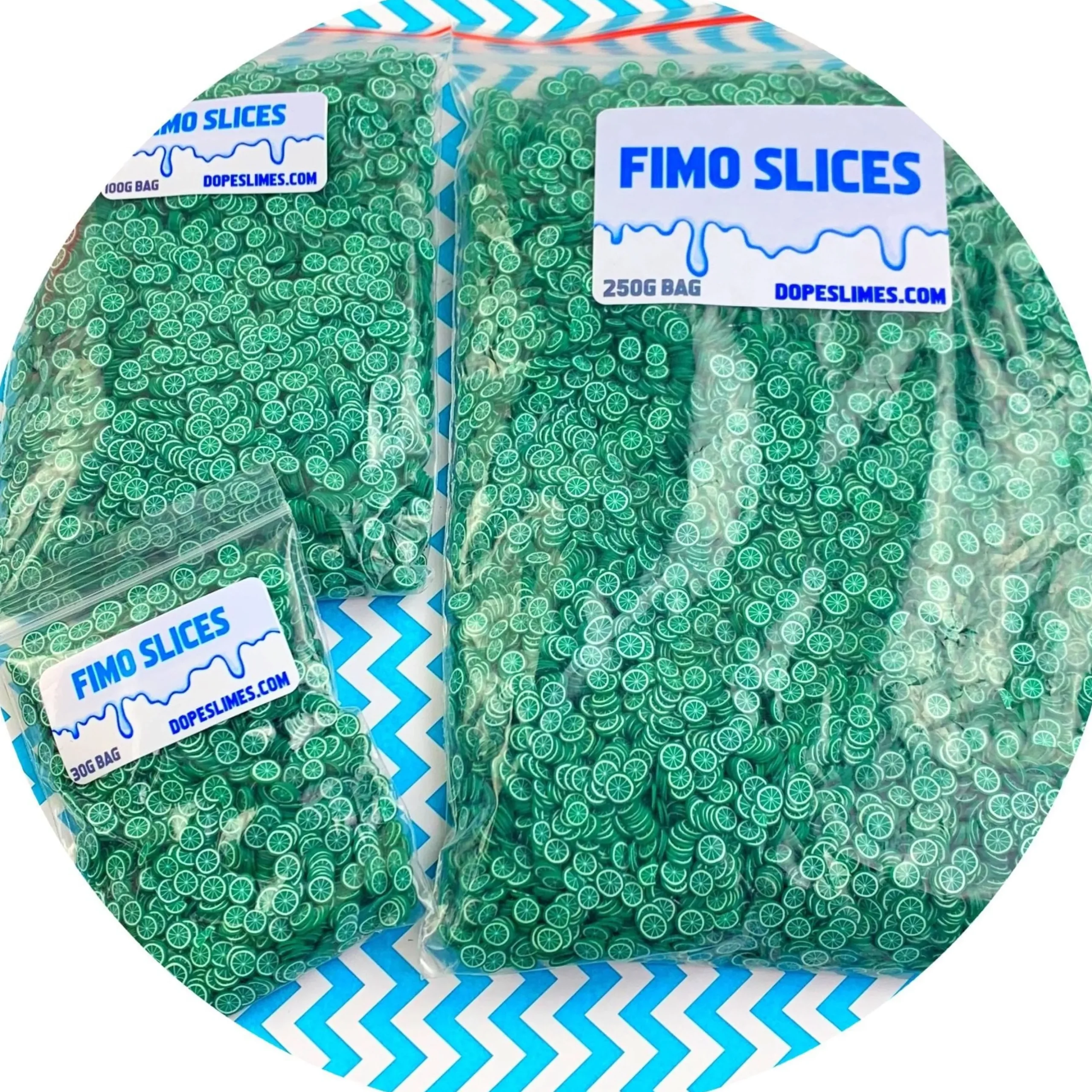 Lime Fimo Slices