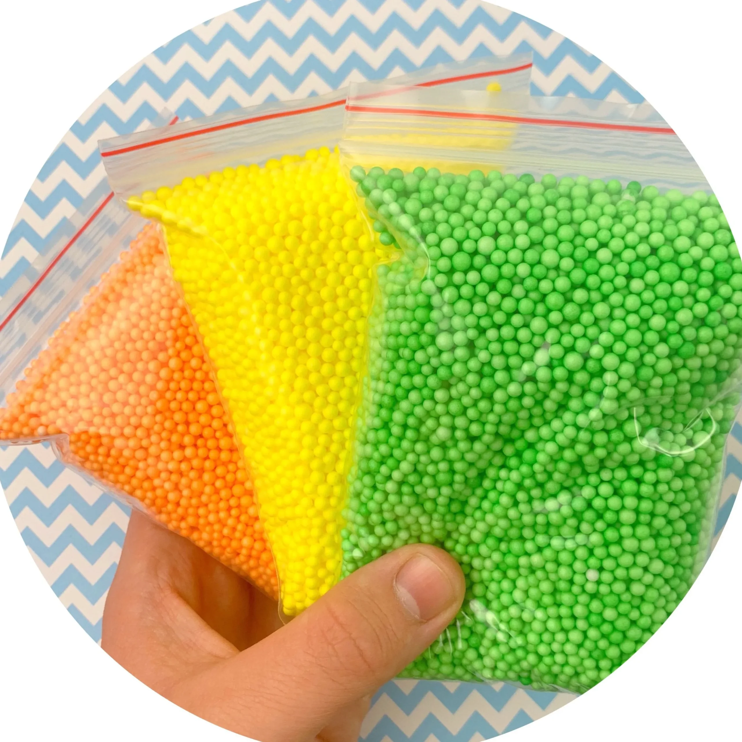 Multi-Pack Small Bright Foam Beads